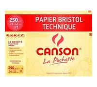 Pochette Canson Bristol 250g/m² 12 feuilles 24x32 G