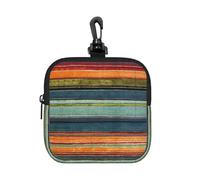 Pochette carrée à fermeture éclair arc-en-ciel avec imprimé intégral, petit sac de rangement imperméable, léger et durable pour pièces de monnaie, cartes, clés pour voyage et usage quotidien
