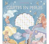 Pochette cartes en perles - Pochette loisirs créatifs avec 6 cartes à décorer et 400 semi-perles - Dès 6 ans