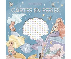 Pochette cartes en perles Pochette loisirs créatifs avec 6 cartes à décorer et 400 semi-perles Dès 6 ans