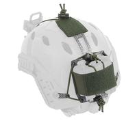 Pochette Casque Batterie NVG & Contrepoids, Fixation Arrière à Crochets et Boucles, Kit Cordon Élastique & Gestion des Câbles, pour Casques High-Cut Aérés(Green)