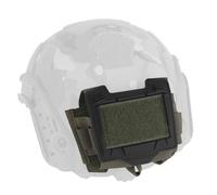 Pochette Casque Tactique Universelle pour Boîtier Batterie, Sangles Élastiques, Boucles Latérales pour Piles Aa/Cr123, Accessoires Protection Casque Auto-Agrippants(Green)