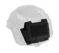 Pochette Casque Tactique Universelle pour Boîtier Batterie, Sangles Élastiques, Boucles Latérales pour Piles Aa/Cr123, Accessoires Protection Casque Auto-Agrippants(Black)