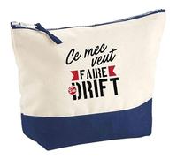 Pochette Ce mec Veut Faire du Drift | Pouch | Idée Trousse Toilette Maquillage Cadeau Anniversaire Fête Original Famille Travail Départ Collègue Retraite