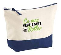 Pochette Ce mec Veut Faire du Roller | Pouch | Idée Trousse Toilette Maquillage Cadeau Anniversaire Fête Original Famille Travail Départ Collègue Retraite