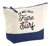 Pochette Ce mec Veut Faire du Surf | Pouch | Idée Trousse Toilette Maquillage Cadeau Anniversaire Fête Original Famille Travail Départ Collègue Retraite