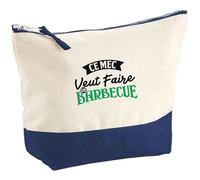 Pochette Ce mec Veut Faire Un Barbecue | Pouch | Idée Trousse Toilette Maquillage Cadeau Anniversaire Fête Original Famille Travail Départ Collègue Retraite