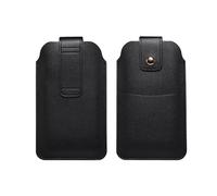 Pochette Ceinture Cuir pour Telephone Portable Homme, Universel Sacoche Ceinture Telephone en Cuir Etui Pochette Portable Housse Etui de Transport Sacs de Banane avec Porte-Carte Boucle de Ceinture