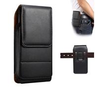 Pochette Ceinture Smartphone Cuir Homme Sac Banane pour Samsung Galaxy S25 S24 S23 S21 Plus A33 A53 Pro A54 S20 FE Google Pixel 6A Xiaomi Redmi Note 11S 11 Motorola edge30 Neo iPhone 11 Pro Max, Noir