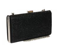 Pochette cérémonie-Nyls Création-Grande Minaudiere Noire Sac de soiree Paillettes Pochette Mariage Nolya - Noir
