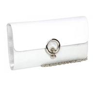 Pochette cérémonie-Nyls Création-Grande Pochette Femme Blanche Paillettes Sac Soiree Mariage Eljya - Blanc