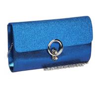 Pochette cérémonie-Nyls Création-Grande Pochette Femme Bleue Paillettes Sac Soiree Mariage Eljya - Bleu