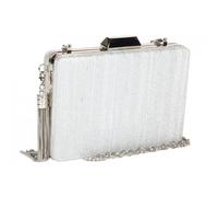 Pochette cérémonie-Nyls Création-Minaudiere Argent Sac de soiree Gris Brillant Pochette Mariage Nojya - Gris