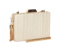 Pochette cérémonie-Nyls Création-Minaudiere Doree Sac de soiree Gold Brillant Pochette Mariage Nojya - Jaune