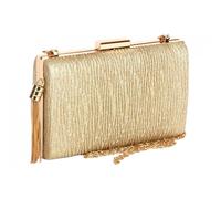 Pochette cérémonie-Nyls Création-Minaudiere Doree Strass Sac Pochette Femme Gold Mariage Chic Aela - Jaune