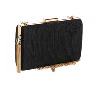 Pochette cérémonie-Nyls Création-Minaudiere Noire Doree Strass Pochette Femme Mariage Chic Aela - Noir