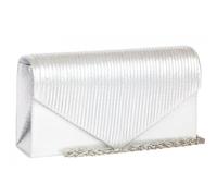 Pochette cérémonie-Nyls Création-Pochette Femme Argent en Satin Sac Soiree Gris Mariage Charmya - Gris