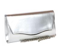 Pochette cérémonie-Nyls Création-Pochette Femme Argent Vernis Mariage Minaudiere Grise Egla - Gris
