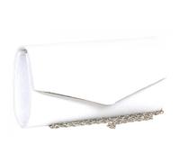 Pochette cérémonie-Nyls Création-Pochette Femme Blanche Strass Sac Soiree Mariage Minaudiere Celyst - Blanc