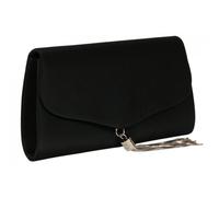 Pochette cérémonie-Nyls Création-Pochette Femme Noire Satin Classe Mariage Sac Soiree Prettya - Noir