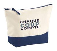Pochette Chaque Coup Compte - Pouch - Idée Pochette Rangement Cadeau Anniversaire Fête Original Famille Travail Départ Collègue Retraite Noël. - Bleu&Gris - 1