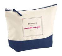 Pochette Chaque Seconde Compte - Pouch - Idée Pochette Rangement Cadeau Anniversaire Fête Original Famille Travail Départ Collègue Retraite Noël. - Violet&Rose - 3