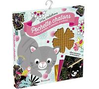 Pochette chatons - Pochette avec 2 cartes à gratter, 2 cartes à velouter et à compléter avec des pompons, et 3 cartes à compléter avec 300 mosaïques - À partir de 6 ans