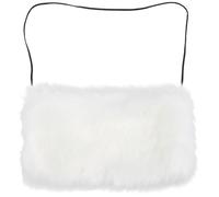 Pochette Chauffante Portable, Manchon Chaud Blanc en Fourrure de Lapin | Usage par Temps Froid Fête, Toucher Confortable, Style Élégant, Accessoire Extérieur Pratique