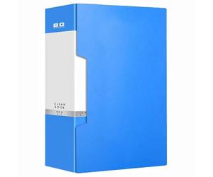 pochette Classeur à pochettes plastiques 80 pochettes, livret de présentation avec boîte, porte-documents avec protections transparentes, for afficher vos documents boite archive