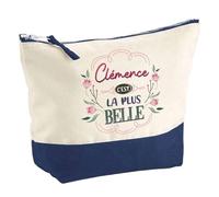 Pochette Clémence la Plus Belle | Trousse Grand Format Maquillage Make-up Toilette Cadeau Fête des Mères Anniversaire Soeur Noël Tata Marraine