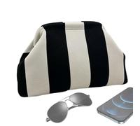 Pochette Clutch de Soirée Fermoir À Verrou Tissée À Motifs De Couleurs