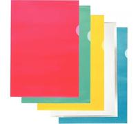 Pochette coin en polypropylène grainé 9/100ème format A4 coloris assortis - Boite de 100