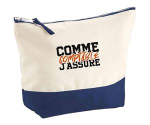 Pochette comme Comptable j’Assure | Pouch | Idée Trousse Toilette Maquillage Cadeau Anniversaire Fête Original Famille Travail Départ Collègue Retraite