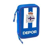 Pochette Crayons Double R. C. Deportivo De La Coruña Bleu Blanc (28 Pcs)