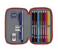 Pochette Crayons Double Real Sporting De Gijón Rouge (28 Pcs)