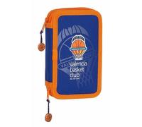 Pochette Crayons Double Valencia Basket Bleu Orange (28 Pcs)