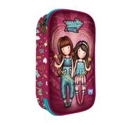 Pochette crayons - Gorjuss - Fireworks - Bordeaux - 45 pièces - Polyester - Zippée