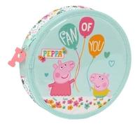 Pochette Crayons - Safta - Peppa Pig - Cosy Corner - Rond - 18 Pièces - Bleu Clair