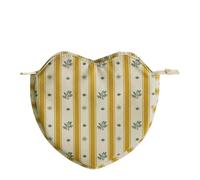 Pochette Cœur en Tissu Fleur d'Oranger
