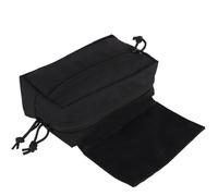 Pochette d'action Tactique, Pochette Pendante, Pochette D'organisation D'outils Utilitaires Molle, Pochette de Vidage Administrative avec Panneau Auto-agrippant(Black)