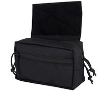 Pochette d'action Tactique, Pochette Pendante, Pochette D'organisation D'outils Utilitaires Molle, Pochette de Vidage Administrative avec Panneau Auto-agrippant(Black)