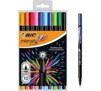 BIC Stylos feutre Intensity 953034 – pointe fine 0,4 mm – lot de 10 couleurs assorties