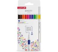 Pochette de 10 feutres pointe fine Uni-Ball Essential Colors Emott Multicolore E