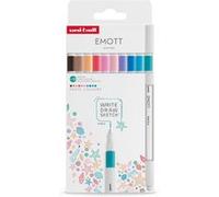 Pochette de 10 stylos feutres pointe fine Uniball Emott Pastel Colors Multicolore A