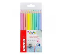 Kores – Pochette de crayons de couleur Kolores Pastel – 12 couleurs pastel