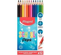 Pochette de 12 crayons de couleurs MAPED SCHOOL PEPS