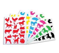 Pochette de 12 feuilles de gommettes sur la thématique des animaux de la ferme