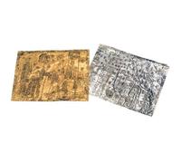 Pochette de 12 feuilles de métal à repousser en aluminium 21 x 30 cm or/argent