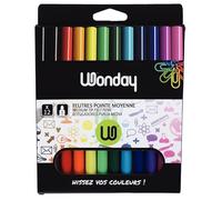 Pochette de 12 feutres assortis pointe moyenne