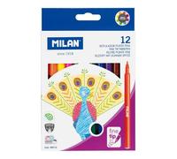 MILAN Feutres de coloriage pointe fine – Pochette de 12